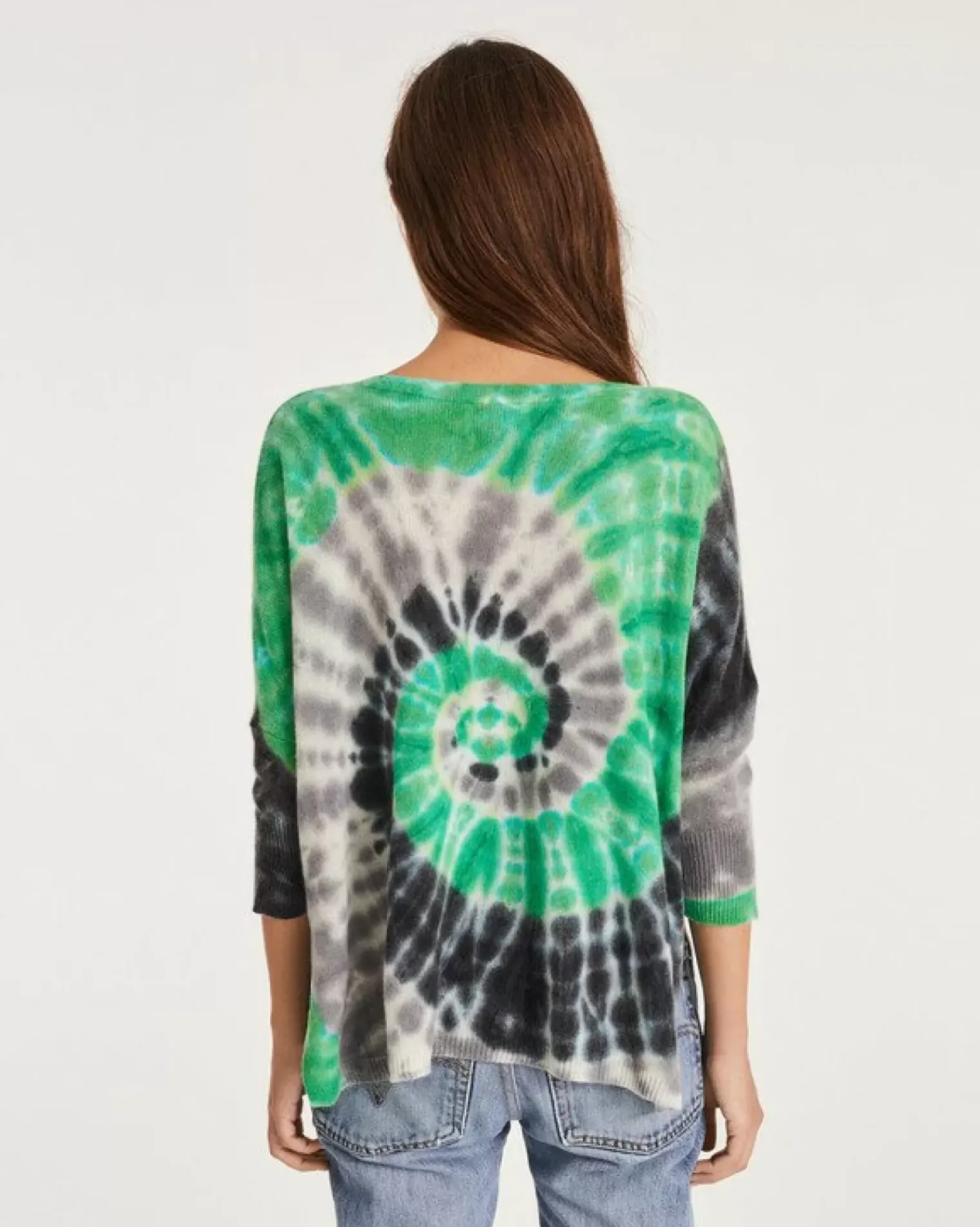 Kujten Sweaters & Sweatshirts>Women Oversized V-Neck Cashmere Sweater Gris Flanelle