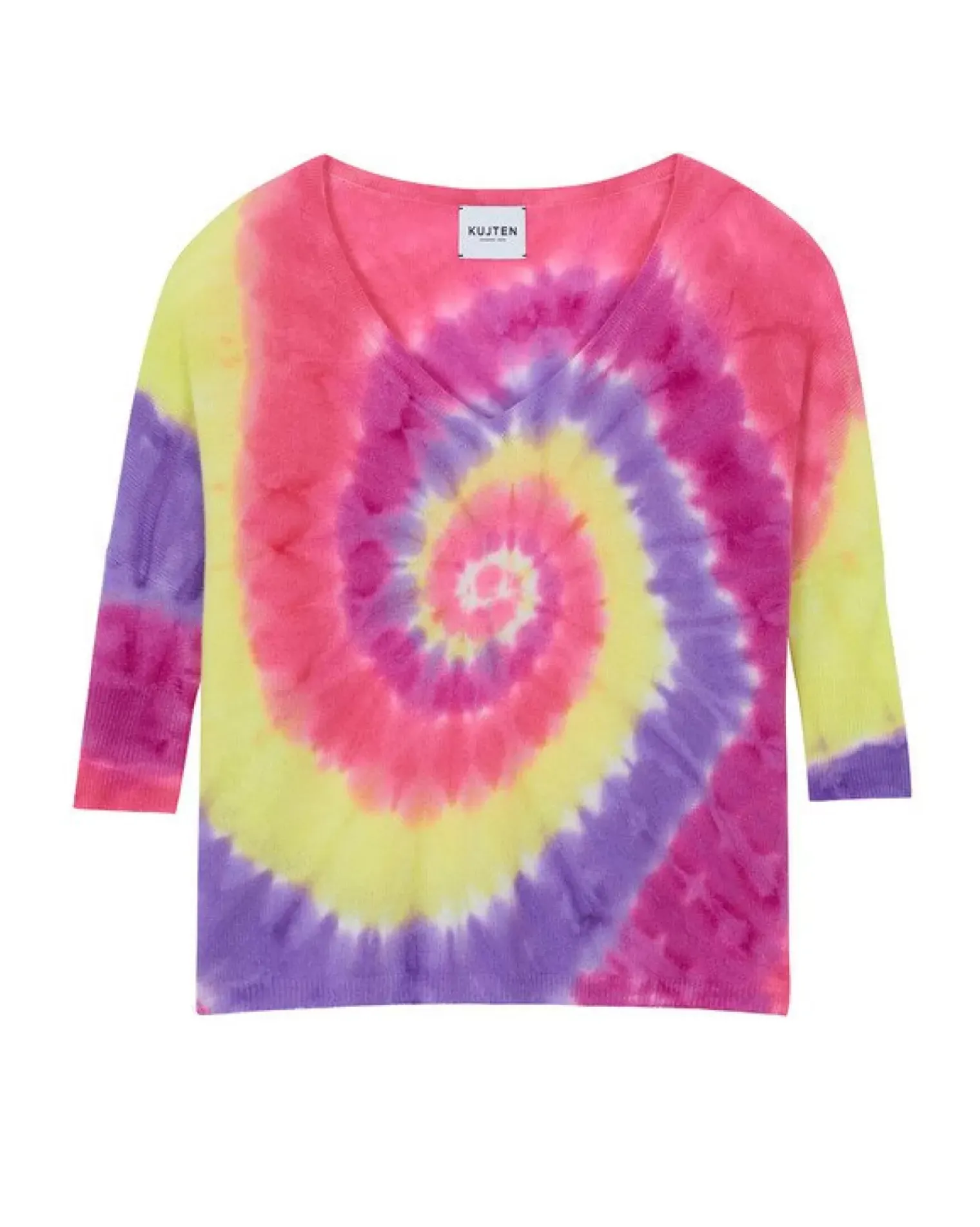 Kujten Sweaters & Sweatshirts>Women Oversized V-Neck Cashmere Sweater Violet