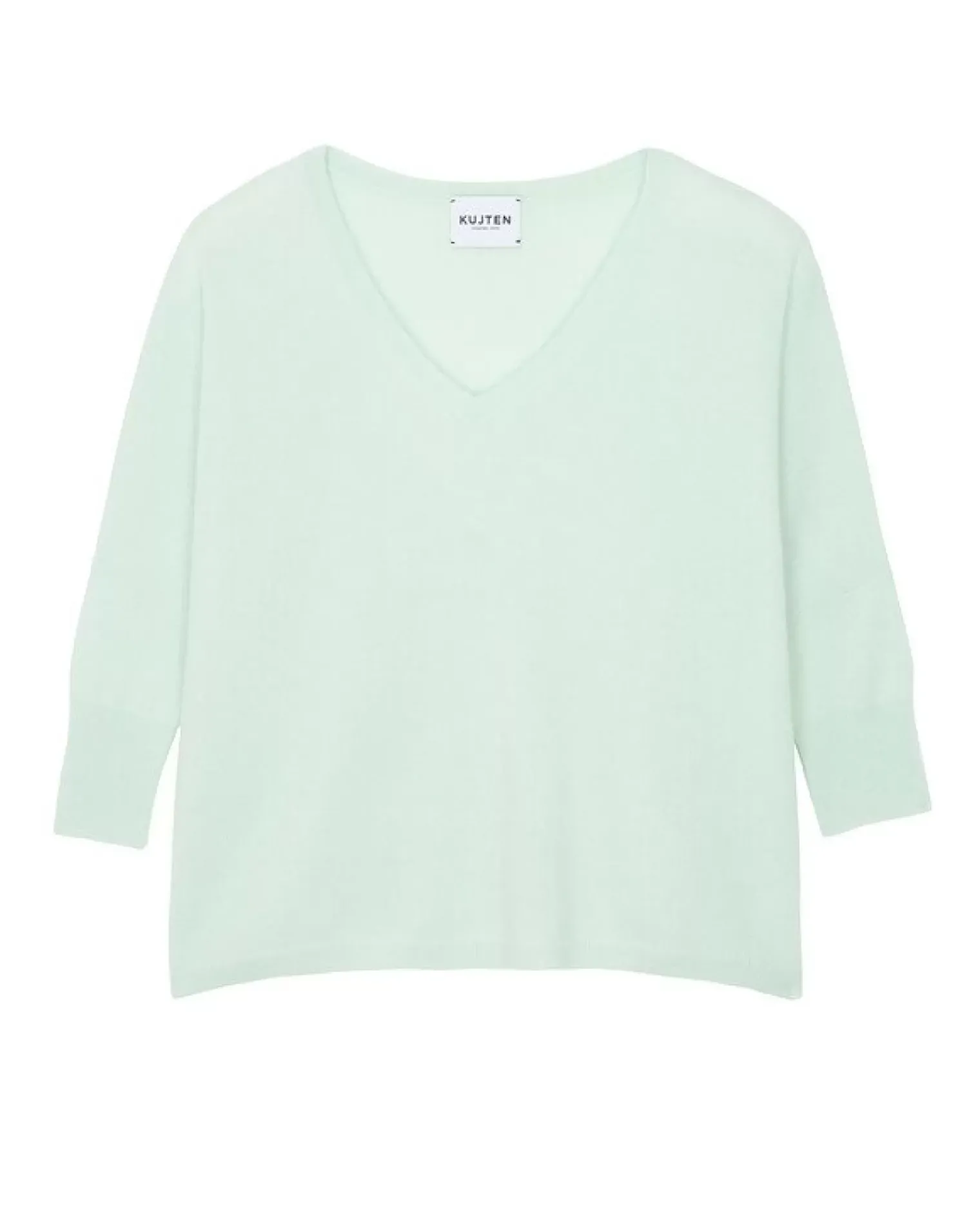 Kujten Sweaters & Sweatshirts>Women Oversized V-Neck Cashmere Sweater Jade