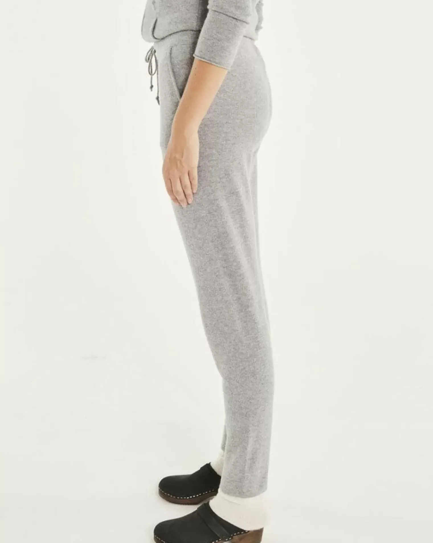 Kujten Joggings & Leggings>Women Plain Cashmere Jogging Gris Chine