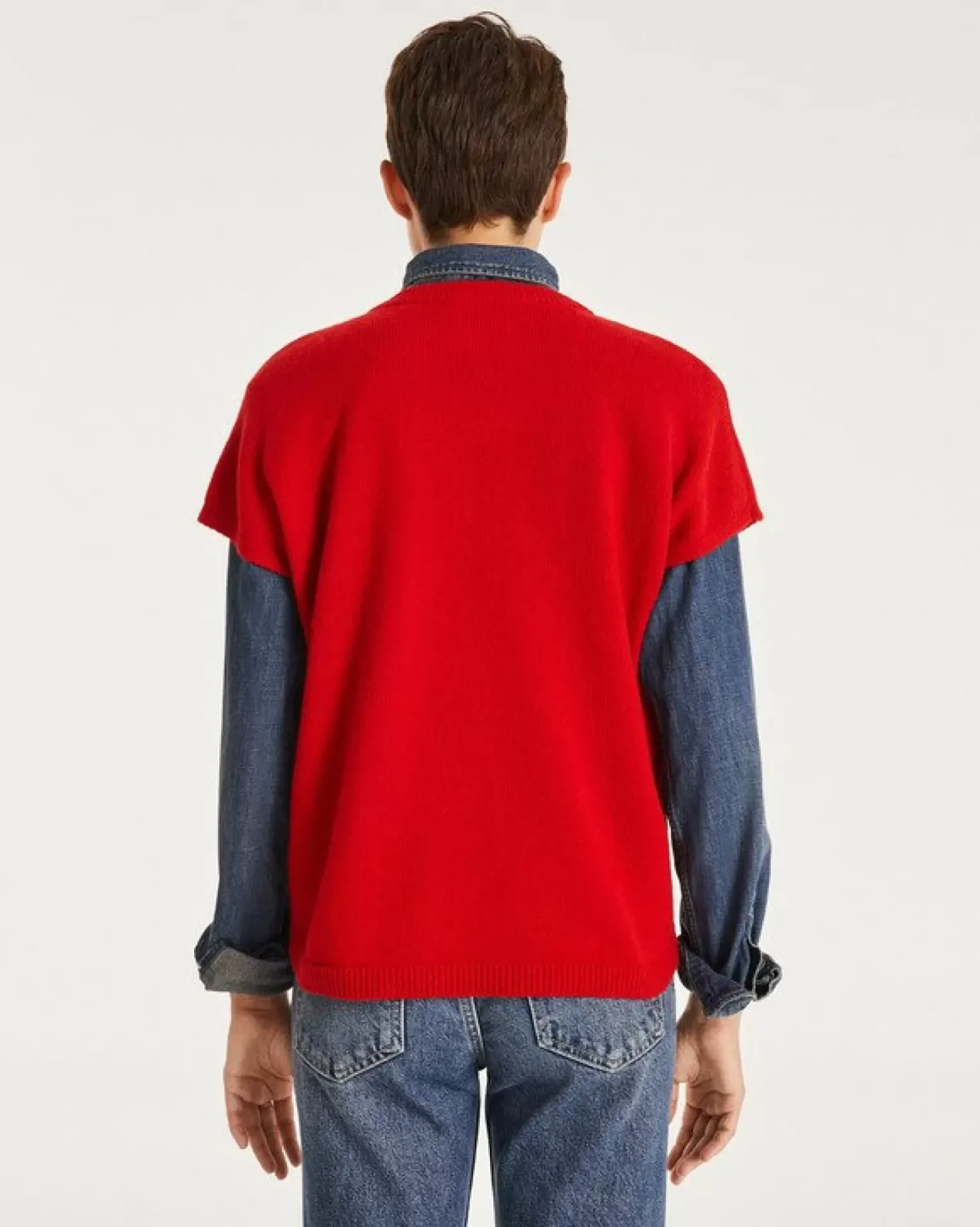 Kujten Sweaters & Sweatshirts>Women Round Neck Cashmere Sweater Rouge Tomato