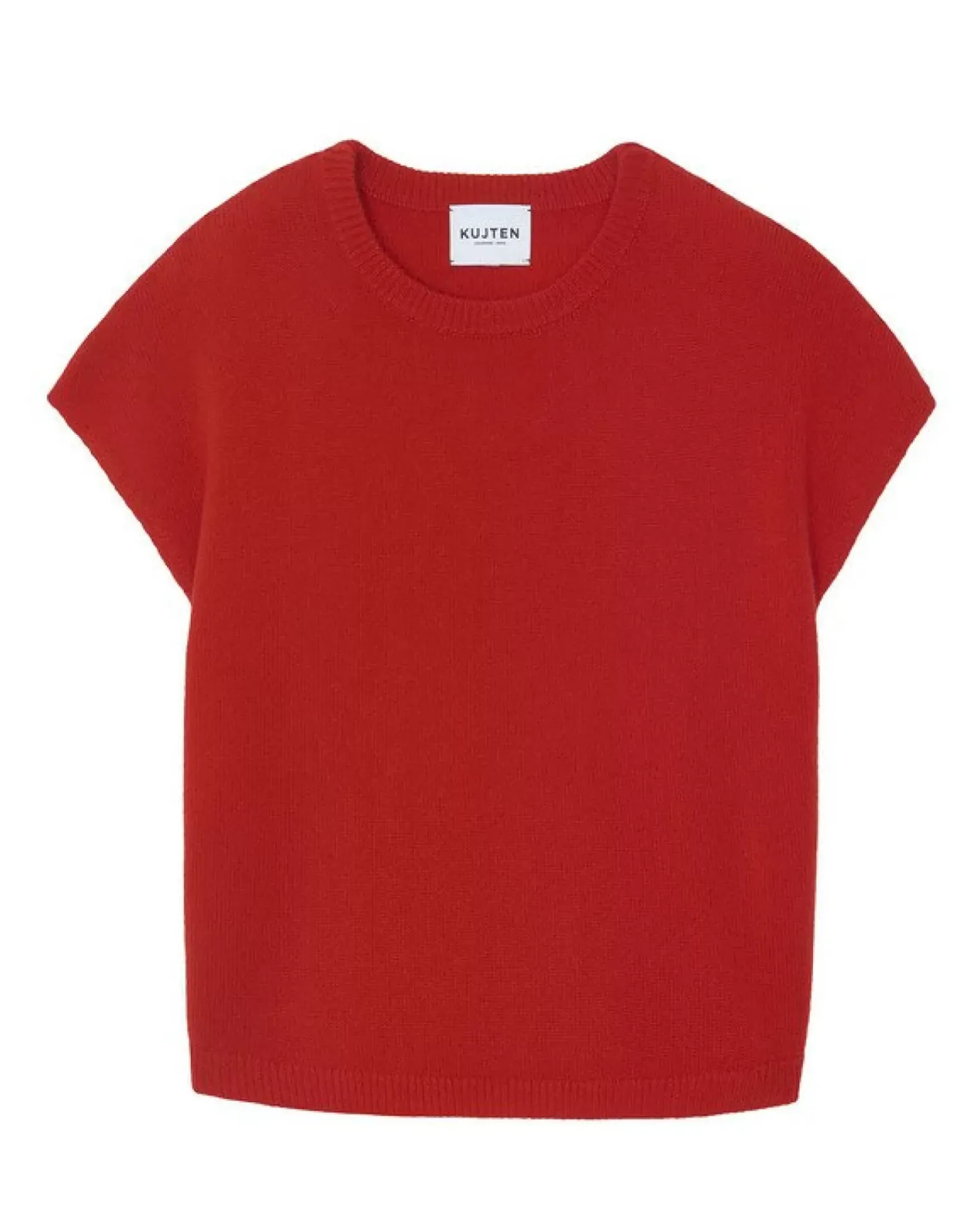 Kujten Sweaters & Sweatshirts>Women Round Neck Cashmere Sweater Rouge Tomato