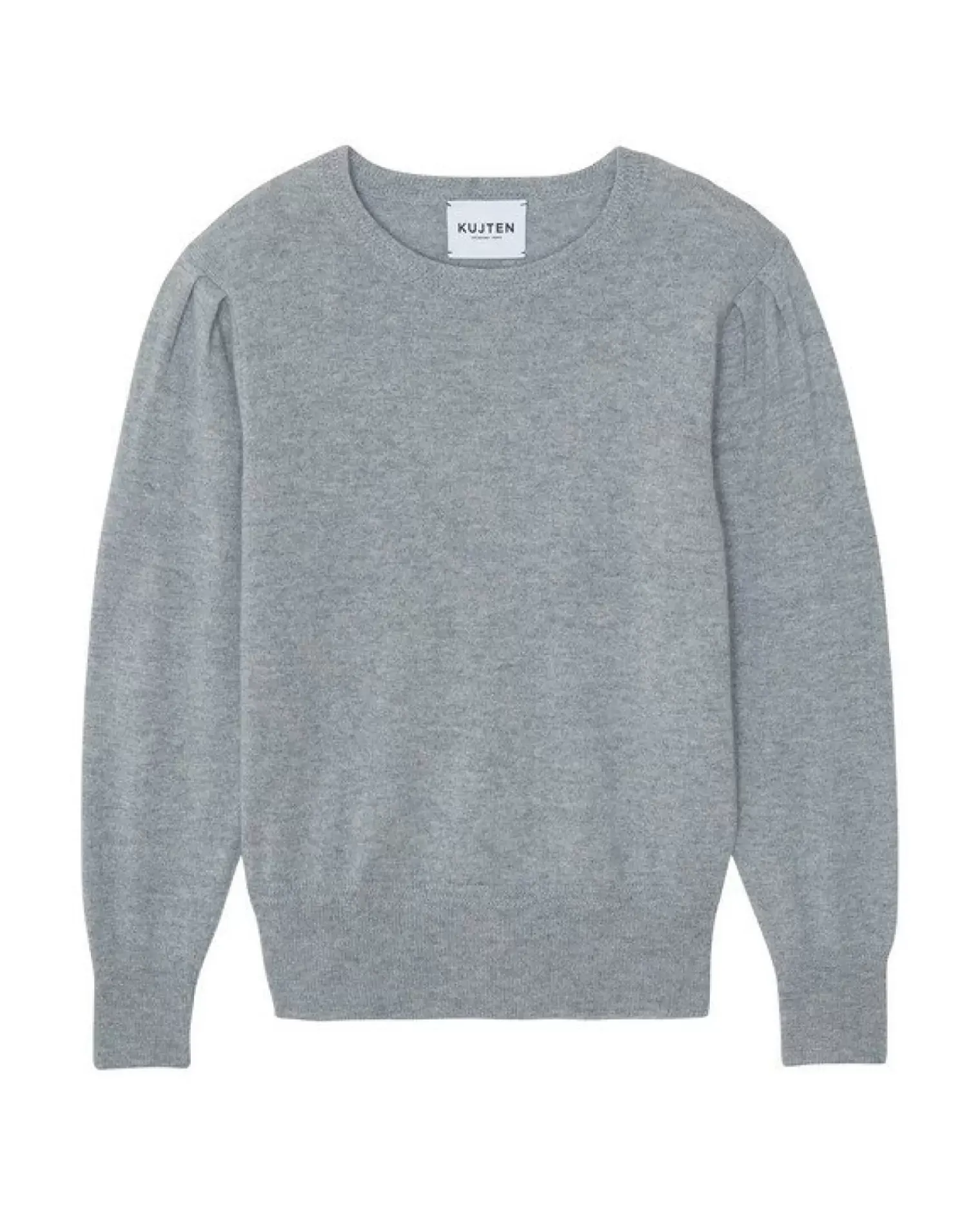 Kujten Sweaters & Sweatshirts>Women Round Neck Cashmere Sweater Gris Chine