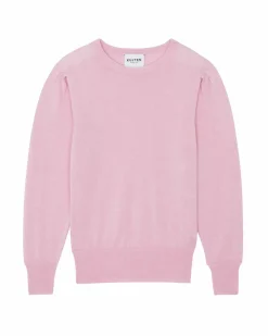 Kujten Sweaters & Sweatshirts>Women Round Neck Cashmere Sweater Candy Pink