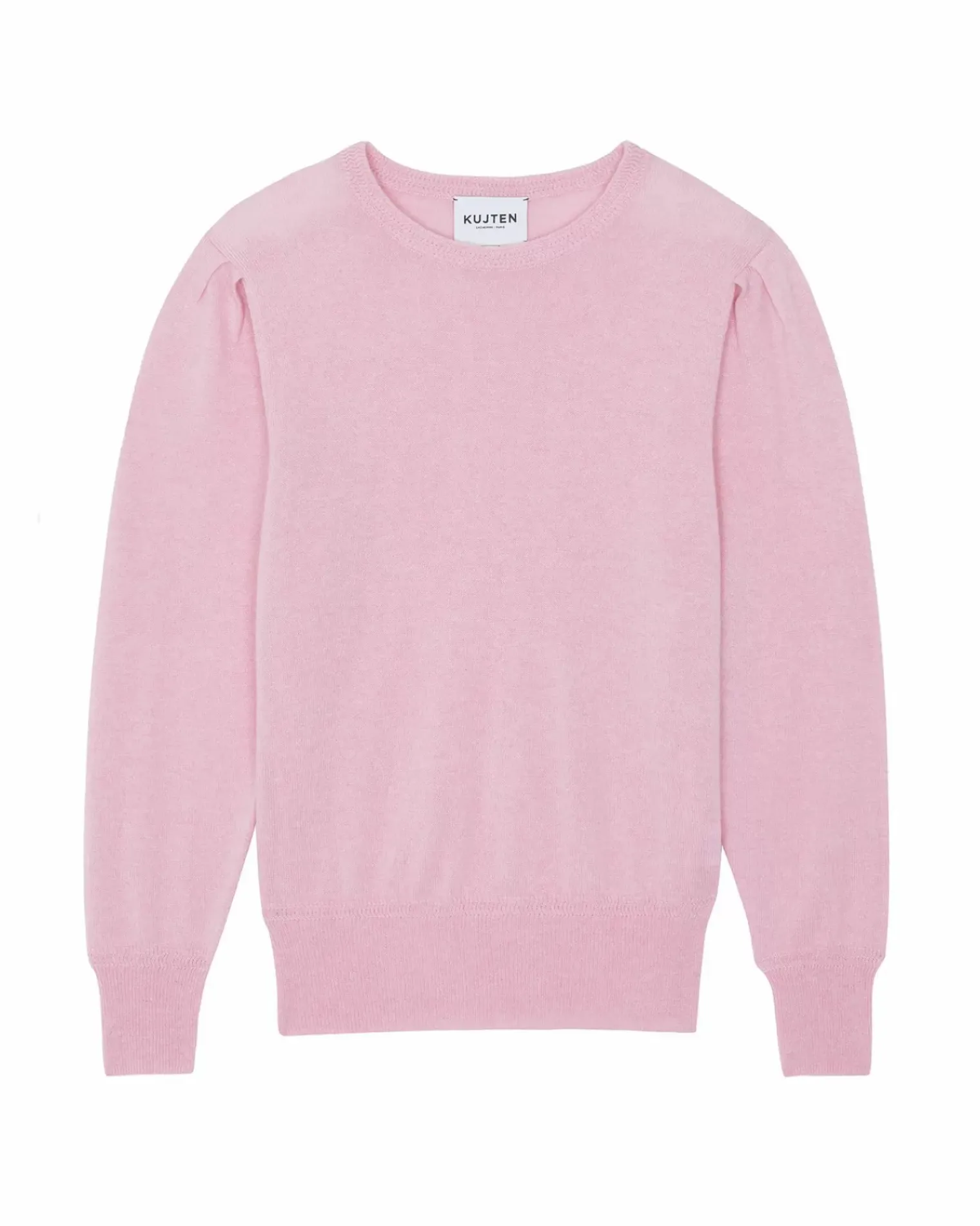 Kujten Sweaters & Sweatshirts>Women Round Neck Cashmere Sweater Candy Pink