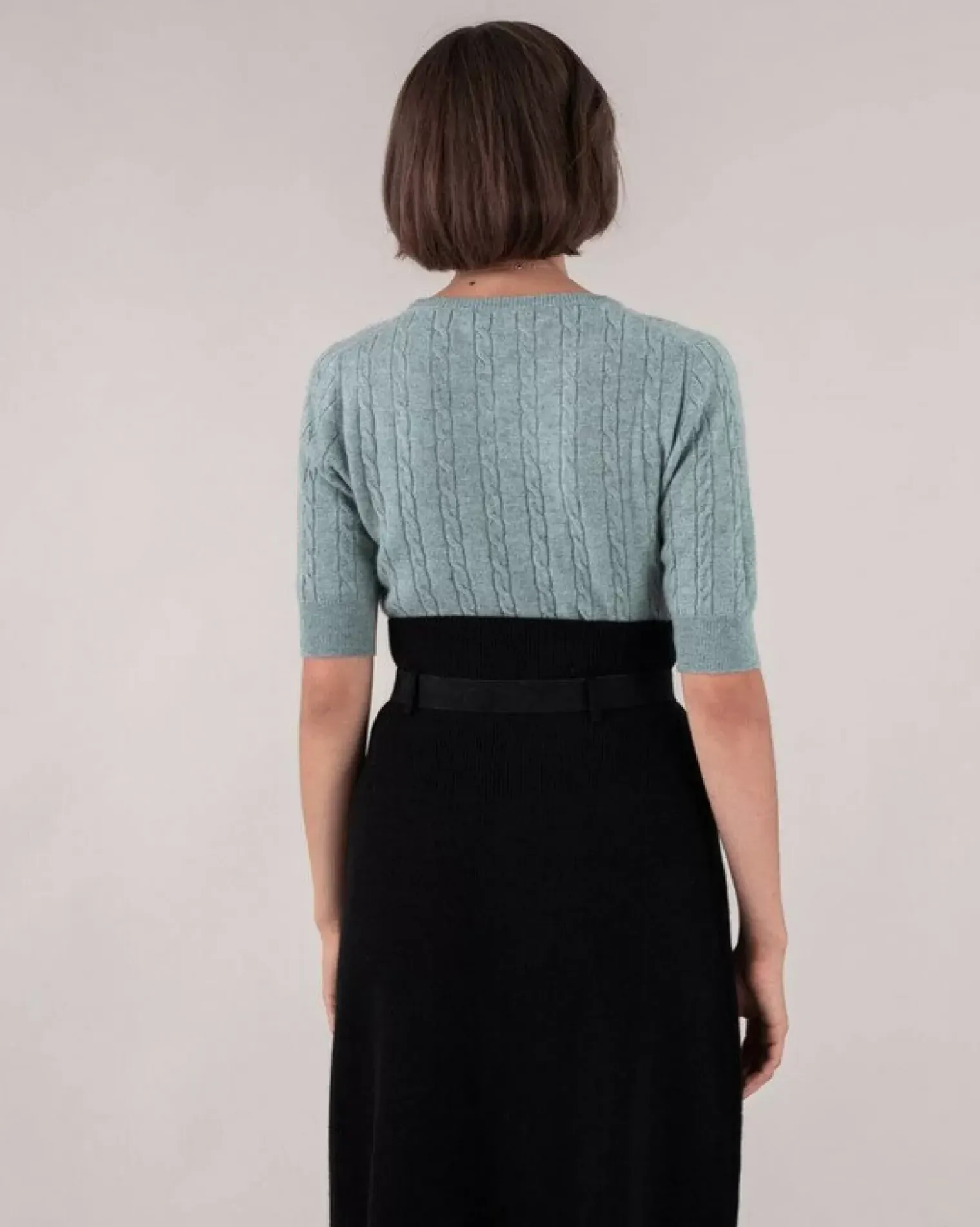 Kujten Sweaters & Sweatshirts>Women Short Sleeves Cashmere Sweater Vert Suzanne