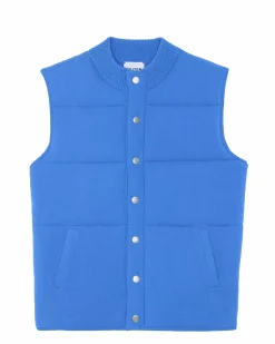Kujten Coats>Women Sleeveless Cashmere Jacket Bleu Kabalos