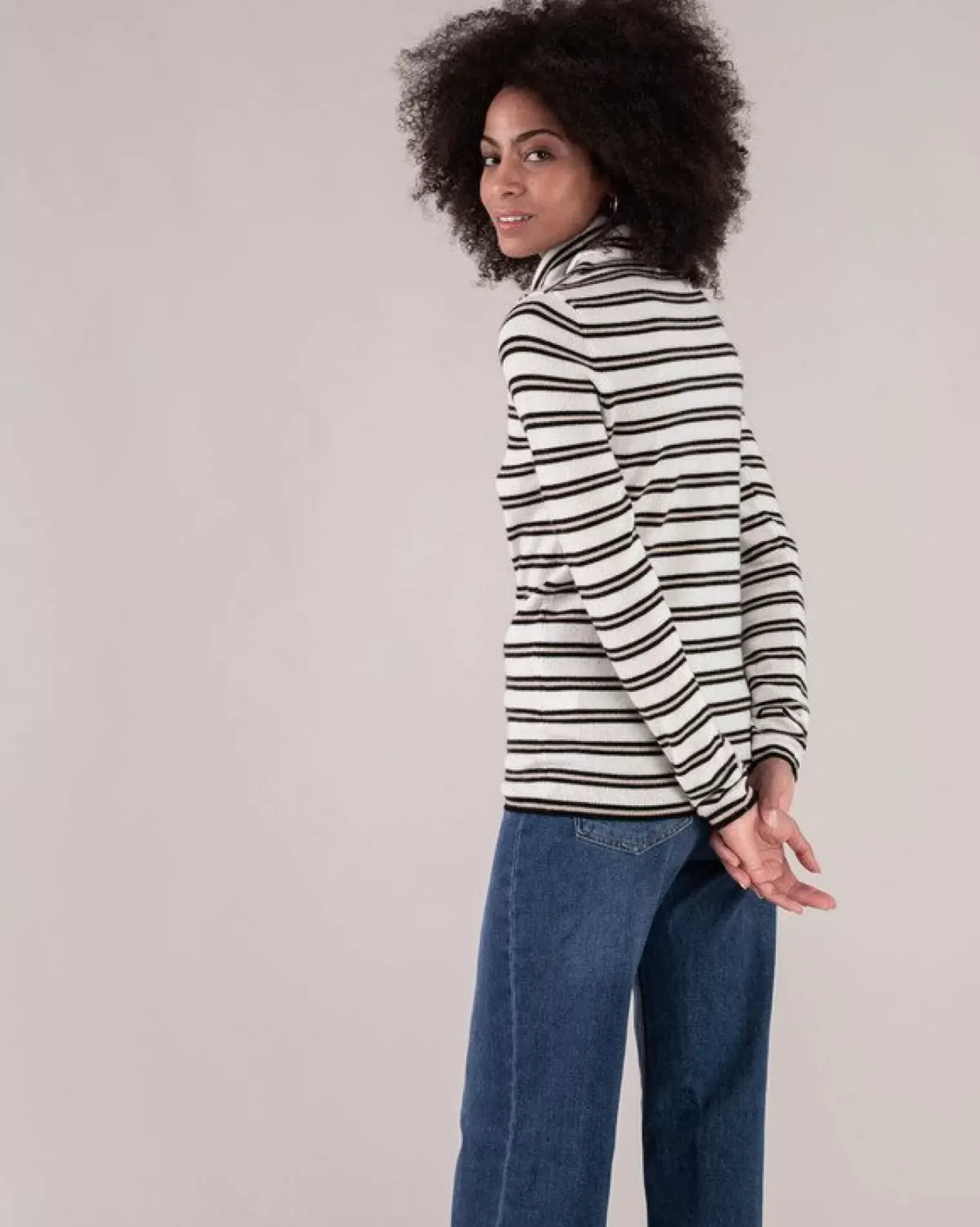 Kujten Sweaters & Sweatshirts>Women Turtleneck Cashmere Sweater Blanc