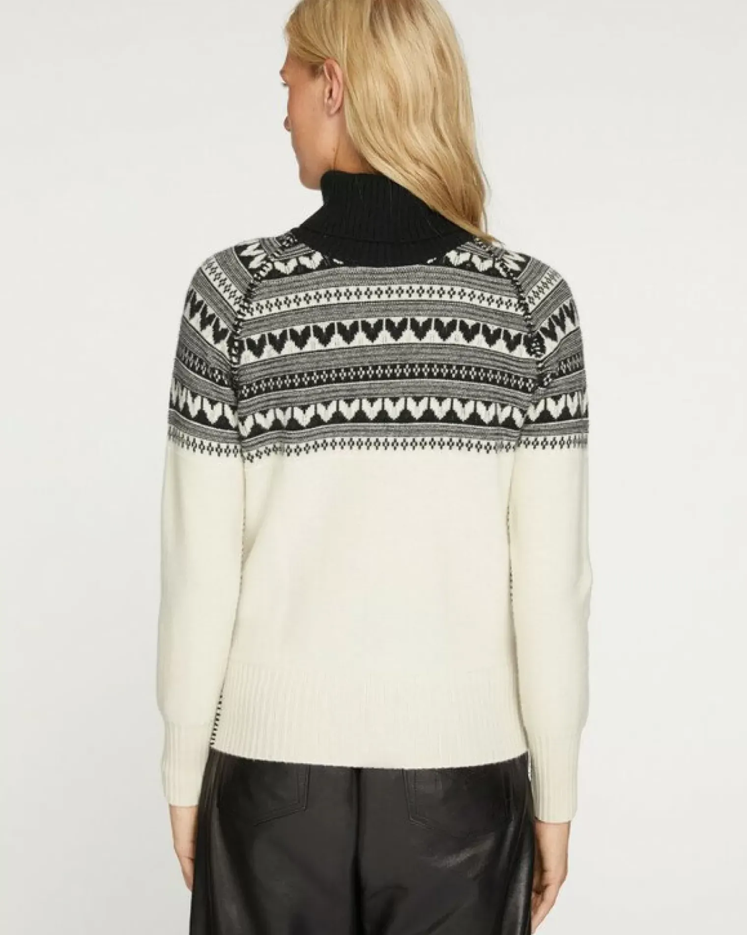 Kujten Sweaters & Sweatshirts>Women Turtleneck Cashmere Jumpers Blanc Vintage