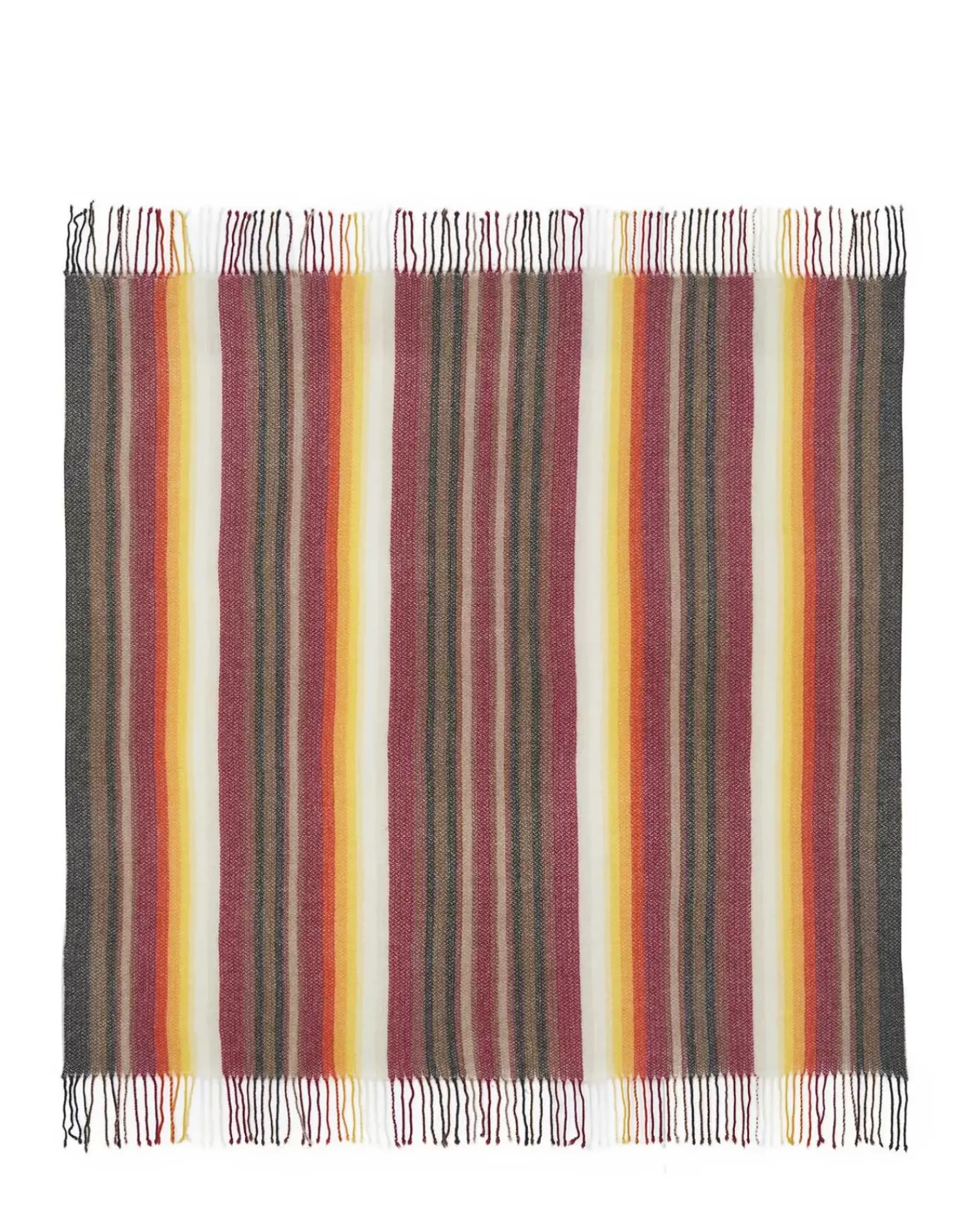 Kujten Scarves & Snoods>Woven Cashmere Fringed Shawl Camelo