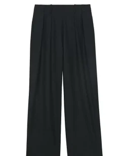 Kujten Pants & Shorts>Woven Cashmere Pants Noir