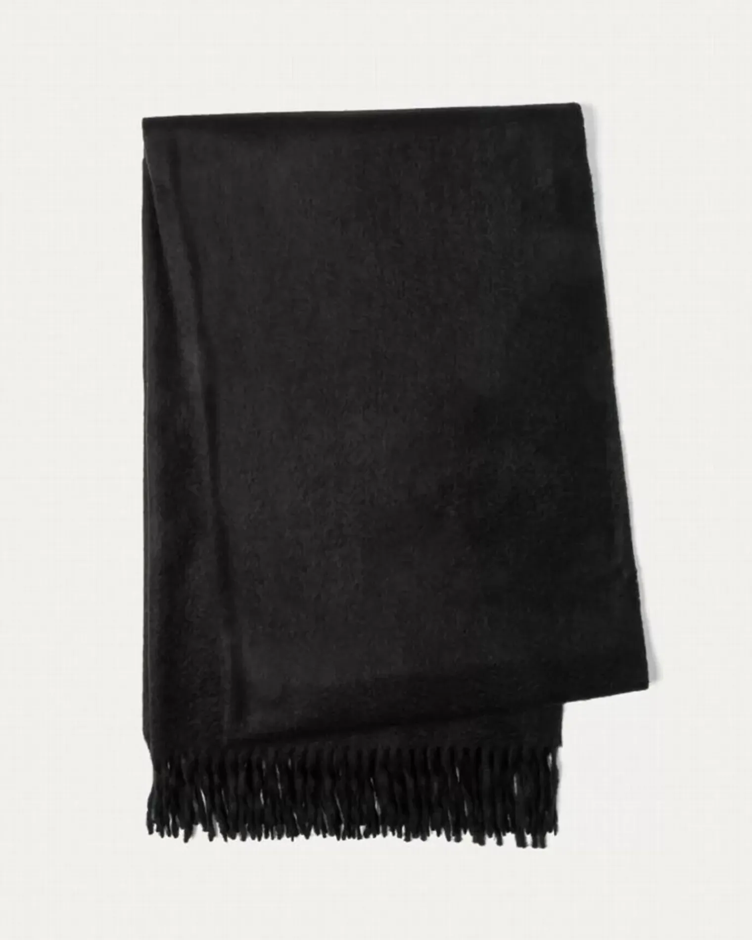 Kujten Scarves & Snoods>Woven Large Cashmere Stole Noir