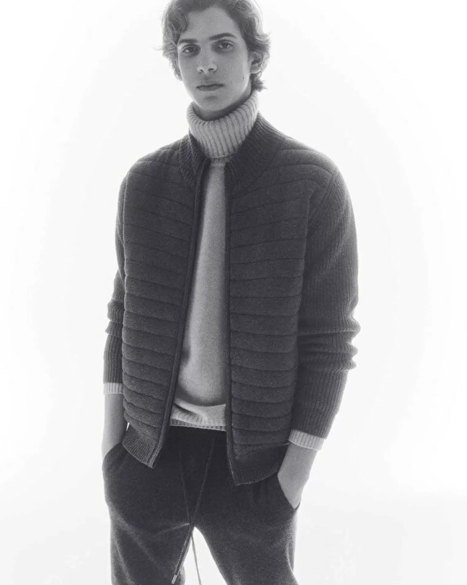 Kujten Jackets & Vests>Zipped Cashmere Jacket Noir